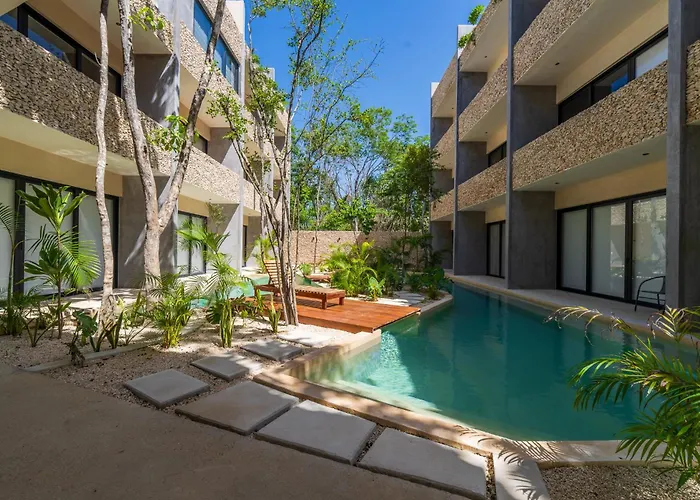 *jungle Ph W/pool, Close To Downtown & Apartamento Tulum